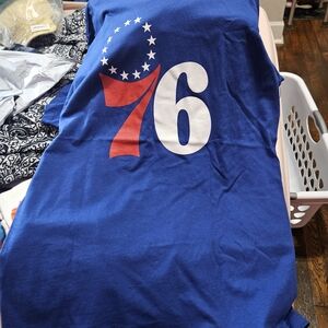 47 Blue 76ers  Cotton T-Shirt